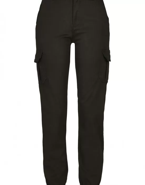 Дамски карго панталон в черно Urban Classics Ladies High Waist Cargo Pants, Панталони - Hoodstyle.bg
