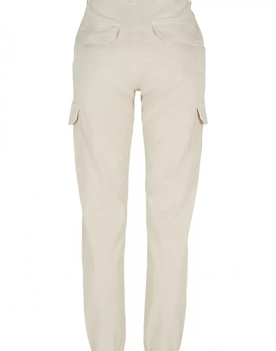 Дамски карго панталон в пясъчен цвят Urban Classics Ladies High Waist Cargo Pants, Панталони - Hoodstyle.bg