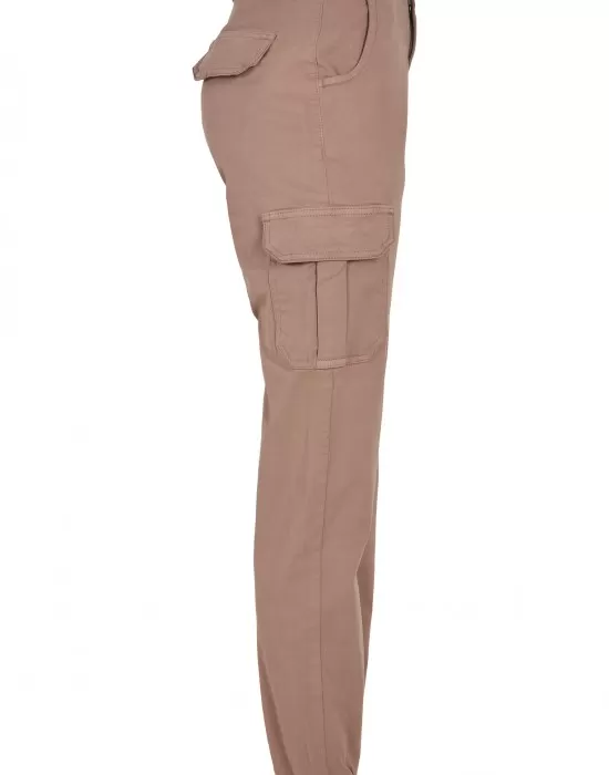 Дамски карго панталон Urban Classics Ladies High Waist Cargo Pants  в цвят пепел от рози, Панталони - Hoodstyle.bg