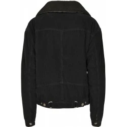 Дамско яке в черно от Urban Classics Ladies Oversized Corduroy Sherpa
