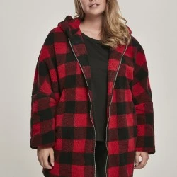 Дамско яке в от Urban Classics Ladies Hooded Oversized Check Sherpa 