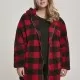 Дамско яке в от Urban Classics Ladies Hooded Oversized Check Sherpa, Якета - Hoodstyle.bg