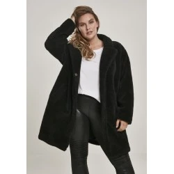 Дамско палто в черно от Urban Classics Ladies Oversized Sherpa Coat