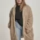 Ladies Oversized Sherpa Coat sand XXL