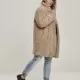 Ladies Oversized Sherpa Coat sand XXL
