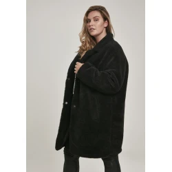 Дамско палто в черно от Urban Classics Ladies Oversized Sherpa Coat