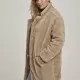 Ladies Oversized Sherpa Coat sand XXL
