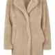 Ladies Oversized Sherpa Coat sand XXL