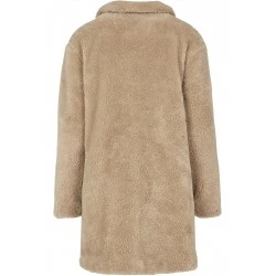 Дамско палто в пясъчен цвят Urban Classics Ladies Oversized Sherpa Coat