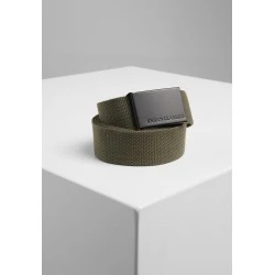 Колан в масленозелен цвят Urban Classics Canvas  ol/bl
