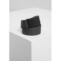 Колан в тъмносив цвят Urban Classics Canvas char/bl