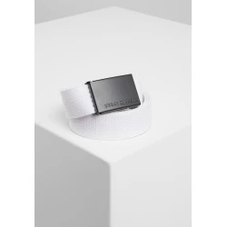 Колан в бял цвят Urban Classics Canvas wh/bl