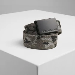 Колан в сив камуфлаж Urban Classics Canvas grcam/bl