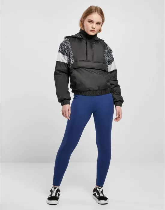 Дамско яке с качулка в черен цвят Urban Classics Ladies Mixed, Якета - Hoodstyle.bg