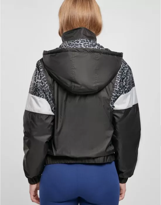 Дамско яке с качулка в черен цвят Urban Classics Ladies Mixed, Якета - Hoodstyle.bg