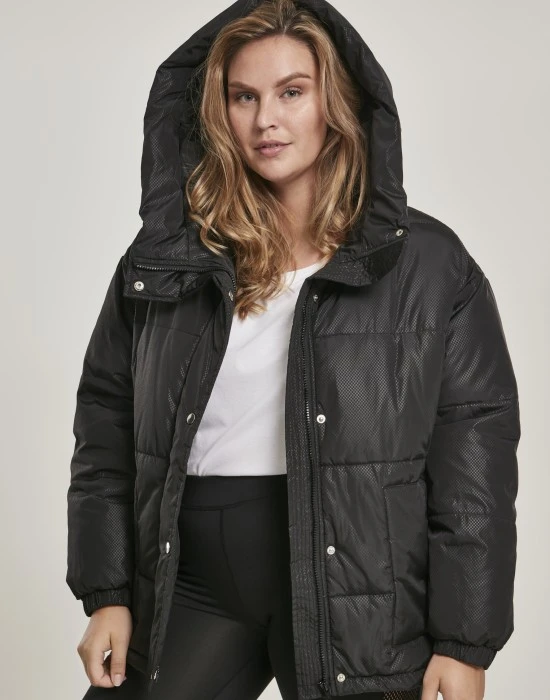 Суичър Ladies Oversized Hooded Puffer black XXL