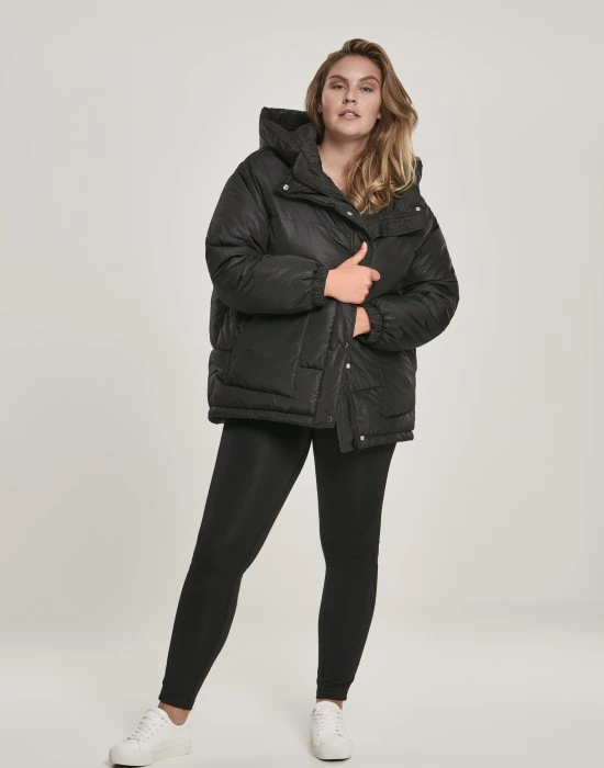 Суичър Ladies Oversized Hooded Puffer black XXL