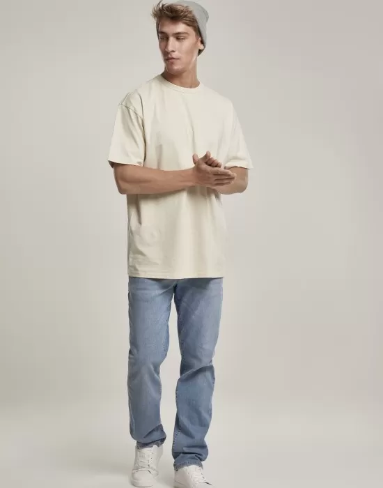 Мъжка тениска в пясъчен цвят Urban Classics  Organic Basic, Тениски - Hoodstyle.bg