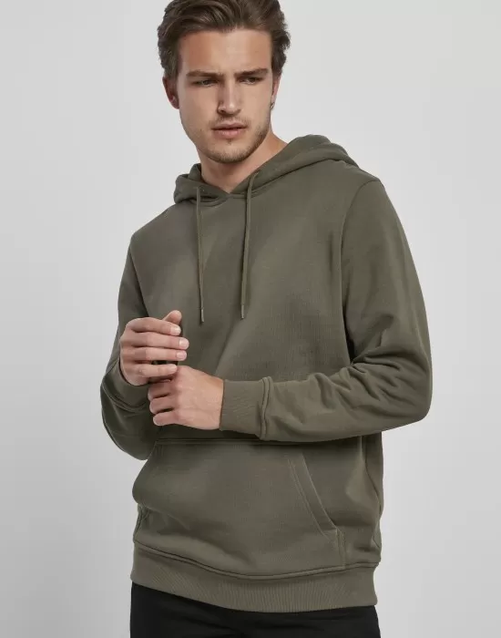 Мъжки суичър в цвят маслина Urban Classics Organic Basic Hoody, Суичъри - Hoodstyle.bg