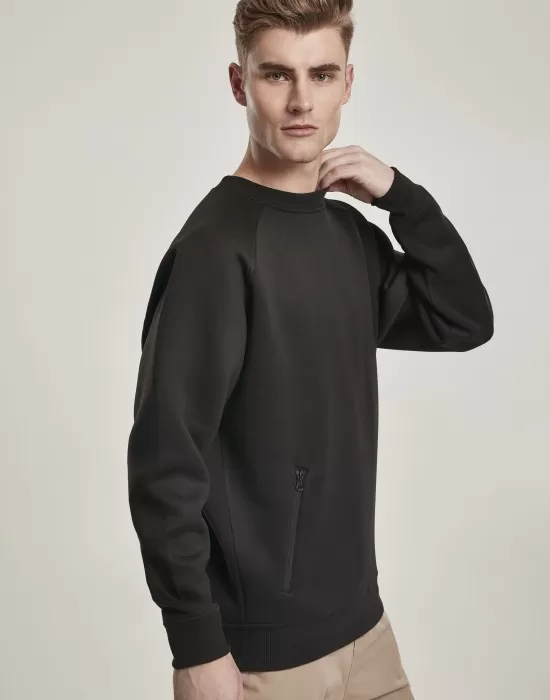 Мъжки пуловер Urban Classics с реглан ръкави в черно, Блузи - Hoodstyle.bg