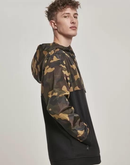Мъжки суичър в черно Urban Classics Military?Half Zip?Hoody, Суичъри с цип - Hoodstyle.bg