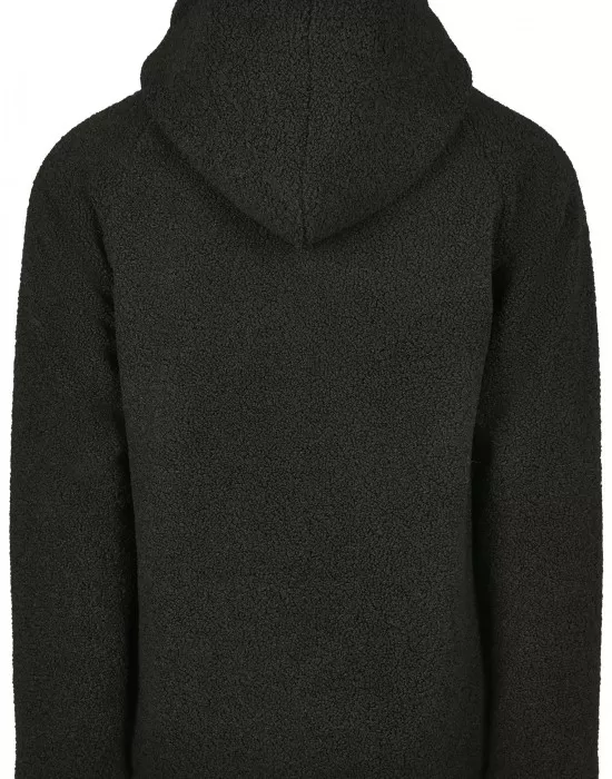 Мъжко яке в черно от Urban Classics Hooded Sherpa Zip, Зимни якета - Hoodstyle.bg