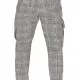 Мъжки карго панталон в черно и бяло Urban Classics AOP Glencheck Cargo Jog Pants, Панталони - Hoodstyle.bg