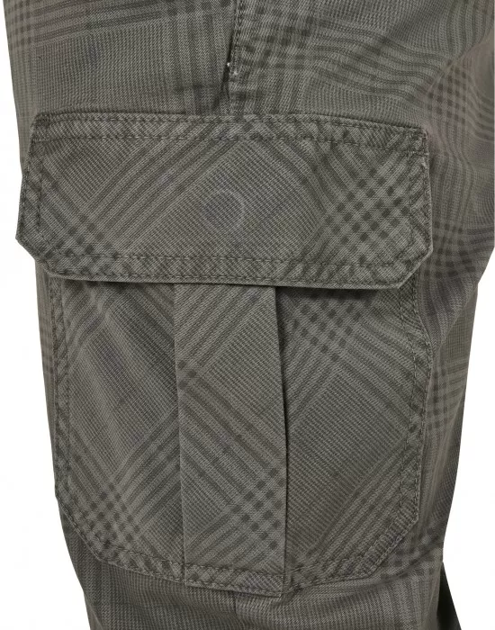 Мъжки карго панталон в тъмносиво Urban Classics AOP Glencheck, Панталони - Hoodstyle.bg