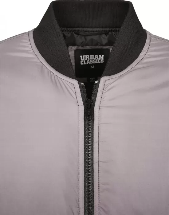 Мъжко яке в черно и сиво от Urban Classics Gradient Bomber, Бомбъри - Hoodstyle.bg