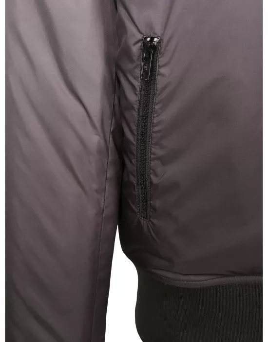 Мъжко яке в черно и сиво от Urban Classics Gradient Bomber, Бомбъри - Hoodstyle.bg