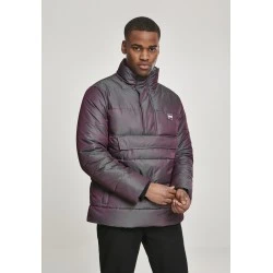 Мъжко зимно яке Urban Classics Shimmering Pull Over в сребрист цвят