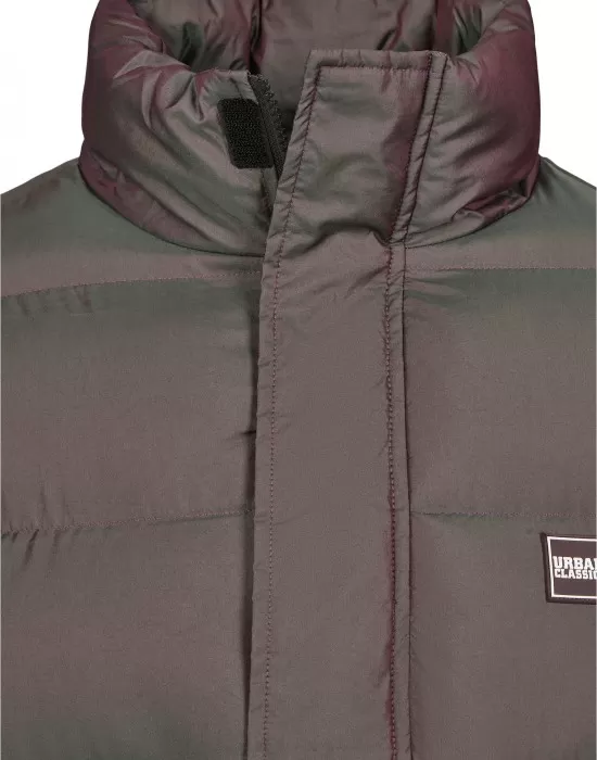 Мъжко зимно яке Urban Classics Shimmering Pull Over в сребрист цвят, Зимни якета - Hoodstyle.bg