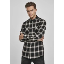 Мъжка карирана риза в черно и бяло Urban Classics Checked Flanell Shirt 6 