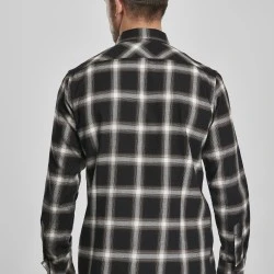 Мъжка карирана риза в черно и бяло Urban Classics Checked Flanell Shirt 6 