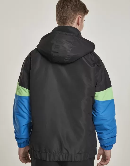 Мъжко яке в черно и синьо от Urban Classics Neon Mix Pull Over Jacket, Якета Пролет / Есен - Hoodstyle.bg