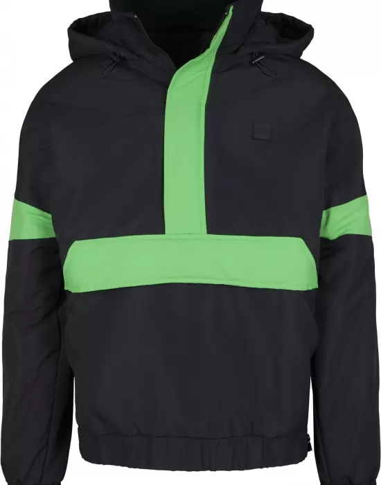 Мъжко яке в черно от Urban Classics Neon Mix Pull Over Jacket, Якета Пролет / Есен - Hoodstyle.bg