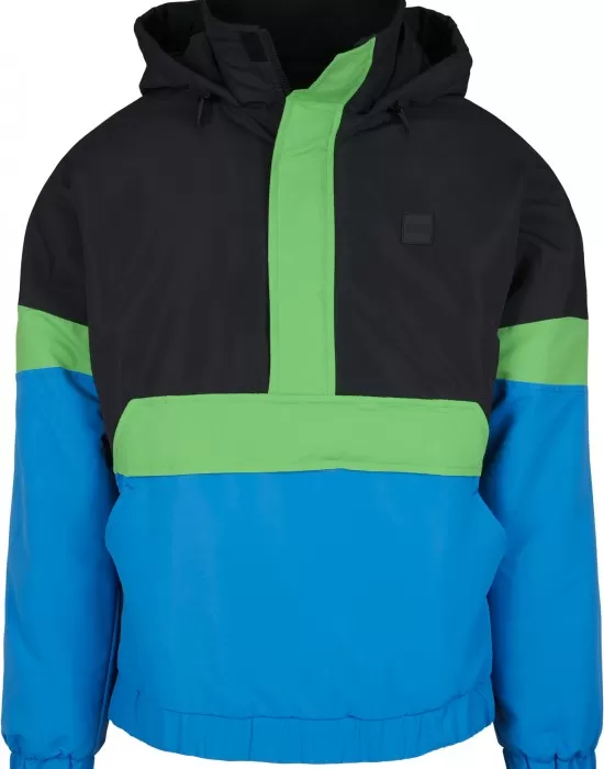 Мъжко яке в черно и синьо от Urban Classics Neon Mix Pull Over Jacket, Якета Пролет / Есен - Hoodstyle.bg