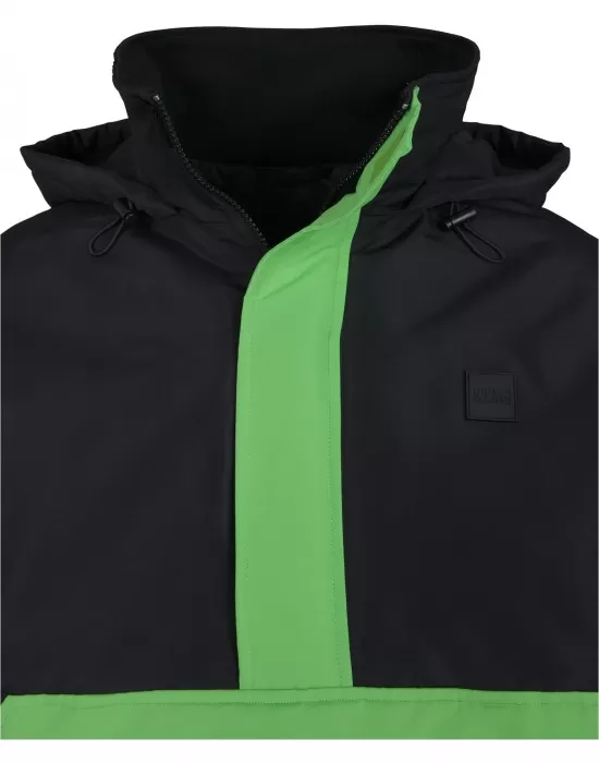 Мъжко яке в черно от Urban Classics Neon Mix Pull Over Jacket, Якета Пролет / Есен - Hoodstyle.bg