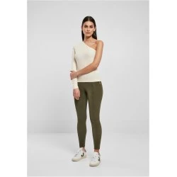 Дамска блуза с един ръкав в цвят екрю Urban Classics Asymmetric