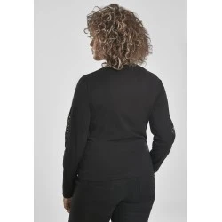 Дамска блуза в черно Urban Classics Ladies Lace Striped LS 