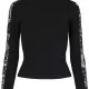 Дамска блуза в черно Urban Classics Ladies Lace Striped LS, Блузи - Hoodstyle.bg