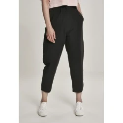 Дамски панталон в черно Urban Classics Ladies High Waist Cropped 