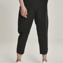 Дамски панталон в черно Urban Classics Ladies High Waist Cropped 
