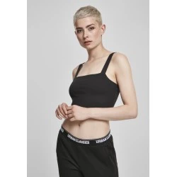Комплект от 2 дамски топа в черно и бяло Urban Classics Ladies Cropped Top 2-Pack
