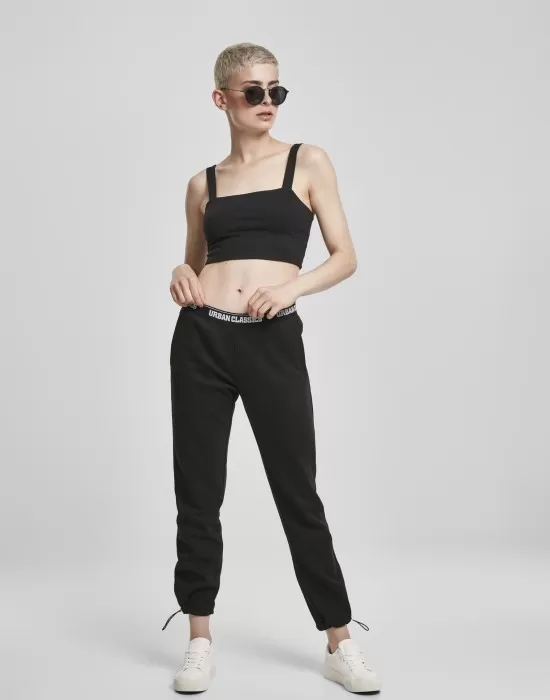 Комплект от 2 дамски топа в черно и бяло Urban Classics Ladies Cropped Top 2-Pack, Топове - Hoodstyle.bg