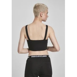 Комплект от 2 дамски топа в черно и бяло Urban Classics Ladies Cropped Top 2-Pack