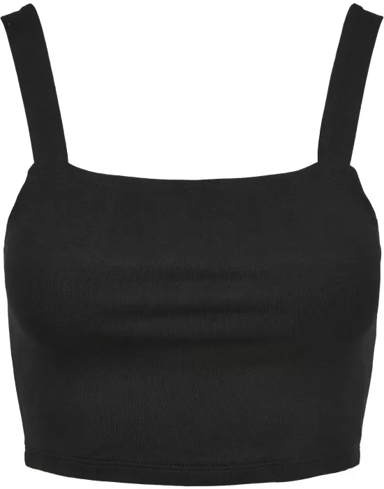 Комплект от 2 дамски топа в черно и бяло Urban Classics Ladies Cropped Top 2-Pack, Топове - Hoodstyle.bg