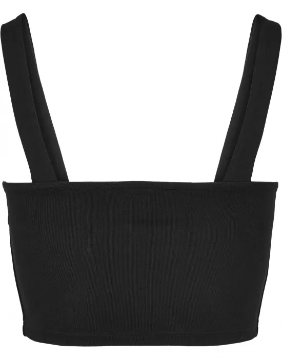 Комплект от 2 дамски топа в черно и бяло Urban Classics Ladies Cropped Top 2-Pack, Топове - Hoodstyle.bg