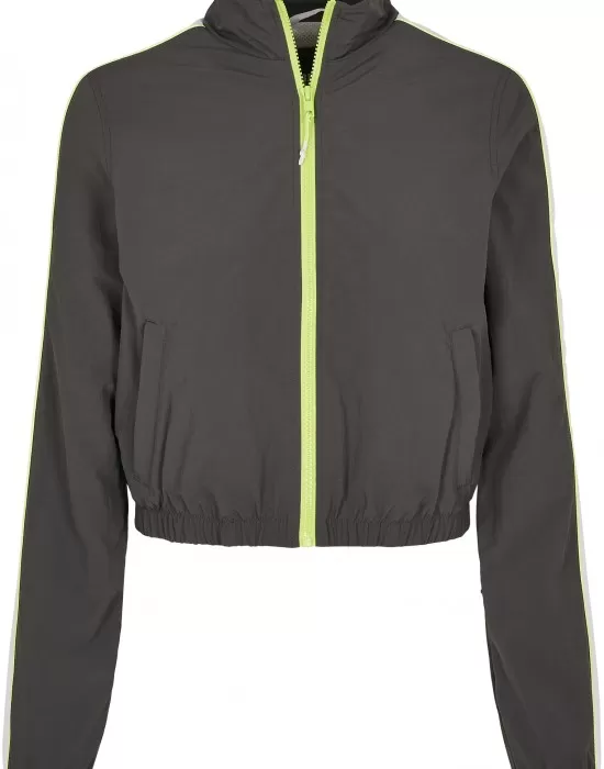 Дамско яке в тъмносиво от Urban Classics Ladies Short Piped Track, Якета - Hoodstyle.bg