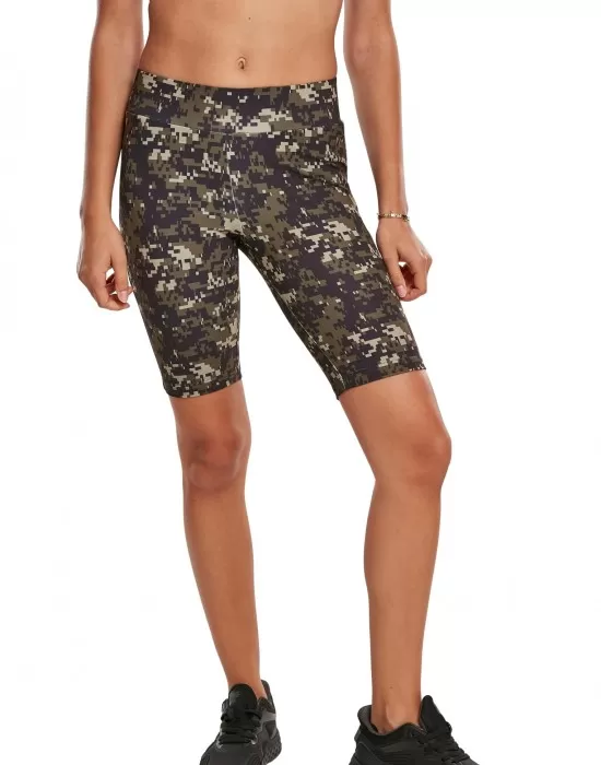 Дамски клин в тъмен камуфлажен десен Urban Classics Camo Tech, Клинове - Hoodstyle.bg